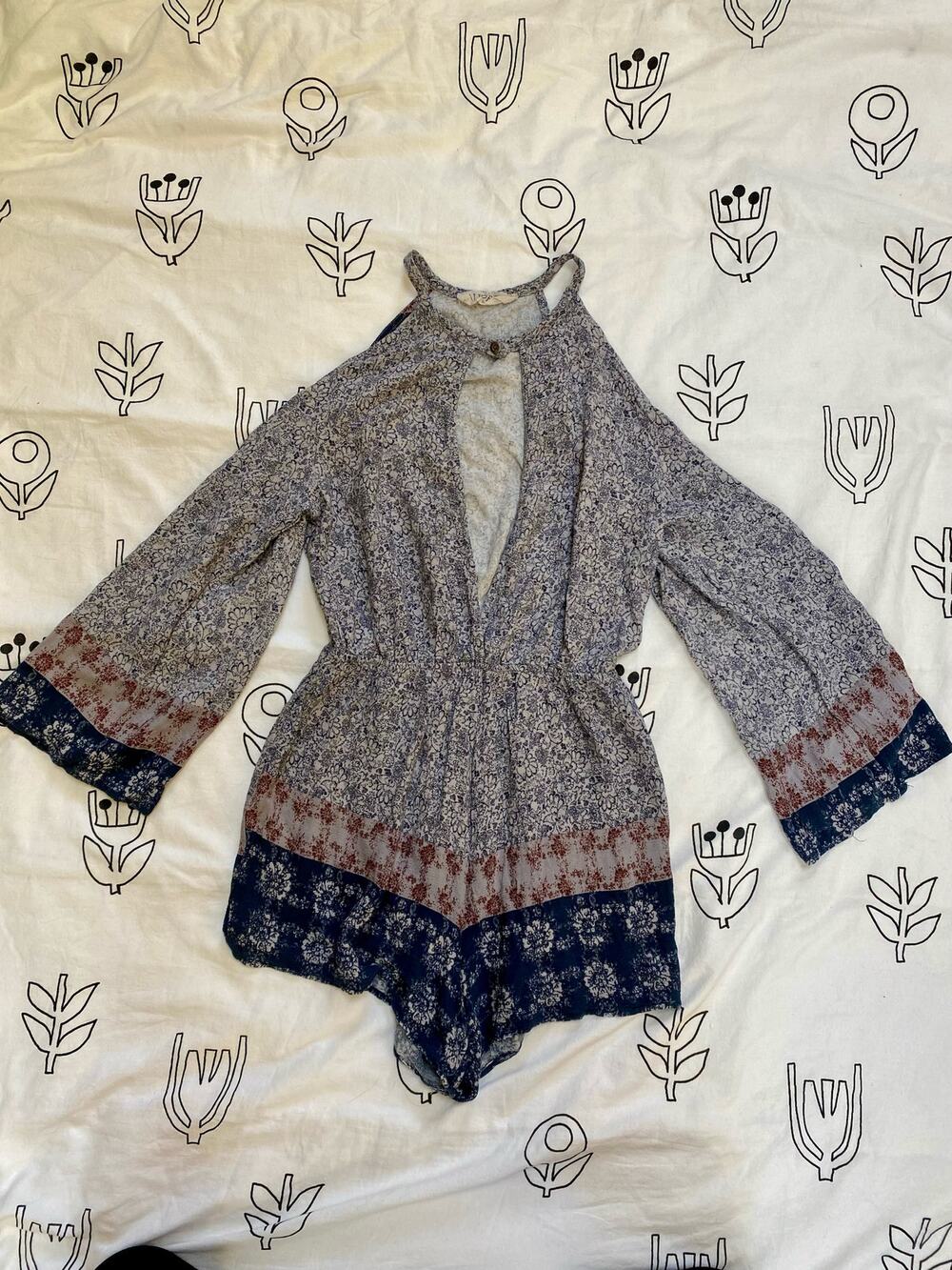 Audrey 3+1 Multicolored Floral Romper
